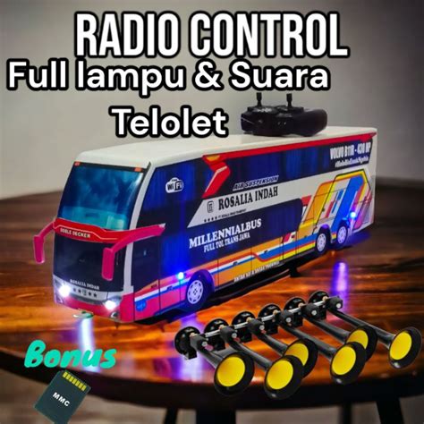 Jual Miniatur Bus Rosalia Indah Sdd Remot Control Dan Suara Telolet