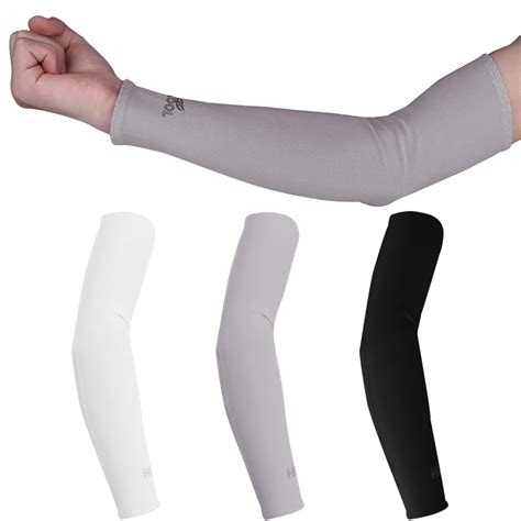 1 Pair Arm Sleeve Ice Fabric Uv Protection Arms Sleeves Warmer Sun