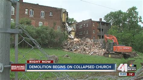 Demolition Begins On Collapsed Church Youtube