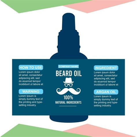 Free Vector Beard Oil For Men Package Design Vector Art At