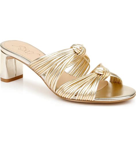 Jewel Badgley Mischka Cheryl Knotted Slide Sandal Women