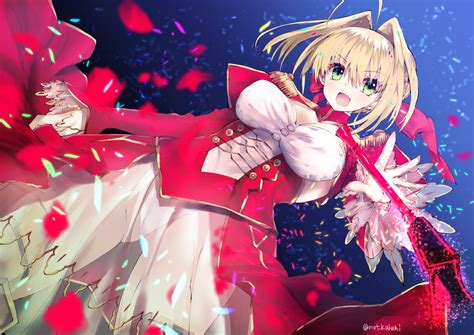 Fategrand Order Fateextra Ccc Boobs Fate Series Fan Art Fateextra Blonde Nero Claudius