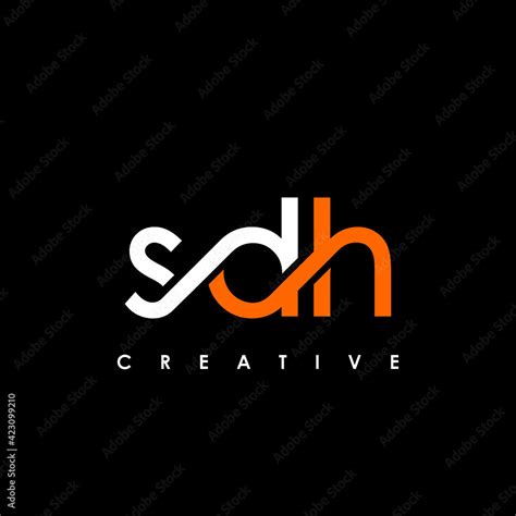 Sdh Letter Initial Logo Design Template Vector Illustration Stock