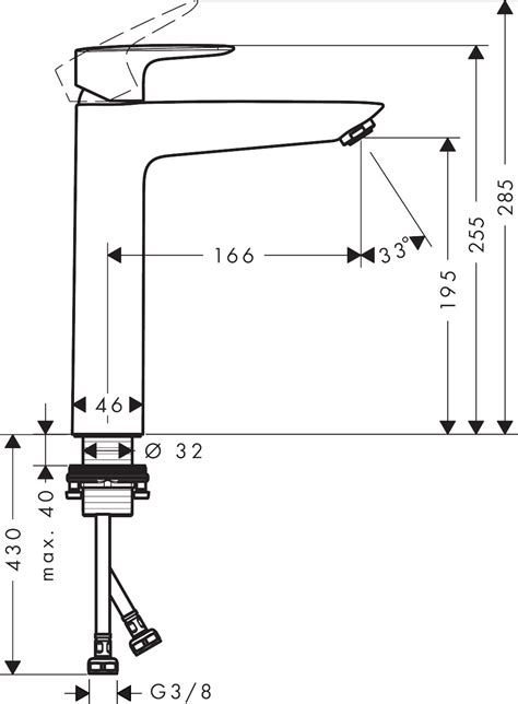 Hansgrohe Washbasin Mixers MySport Single Lever Basin Mixer XL