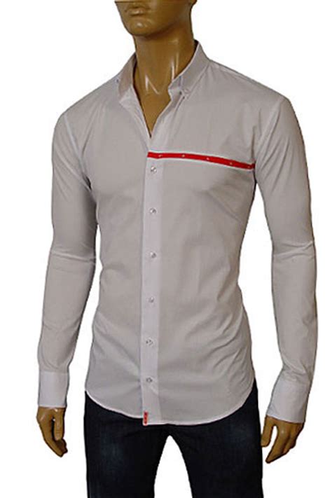 Mens Designer Clothes PRADA Mens Dress Shirt 69