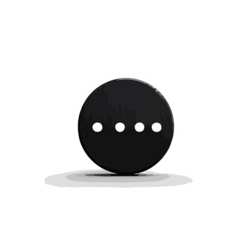 Black Button With White Dots On It Vector A Simplistic Black Icon Of