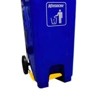 Jual Krisbow 240 Ltr Tempat Sampah Plastik Outdoor Pedal Tutup Biru