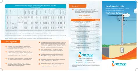 Folheto Energisa Padr O Muros V V As Informa Es Contidas Nesta