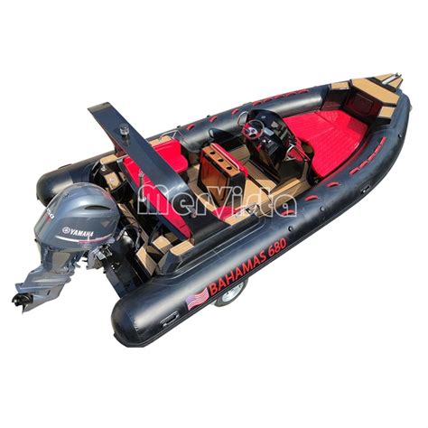 Luxury Classic Rhib 680 Fiberglass Flat Bottom Rigid Hull Inflatable