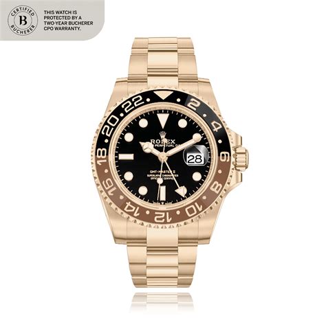 Rolex Root Beer Gmt Master Ii Ref Chnr A Pink Gold Dual