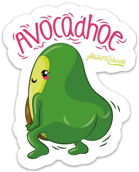 Avocado Sticker Funny Avocadhoe Twerking Decal Vegan Etsy