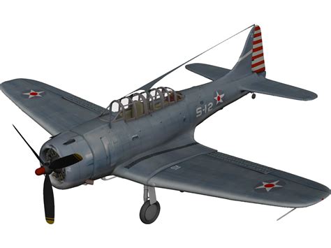 Dauntless Dive Bomber 3D Model - 3DCADBrowser