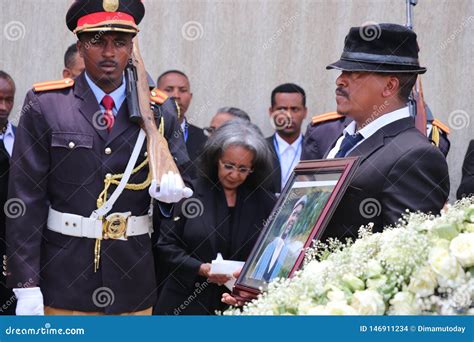 Ethiopia S President Sahle Work Zewde On A Funeral Service Of Former