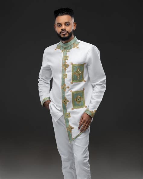 Light Color Habesha Men S Outfit Modern Habesha Shirt With Pants Simpl