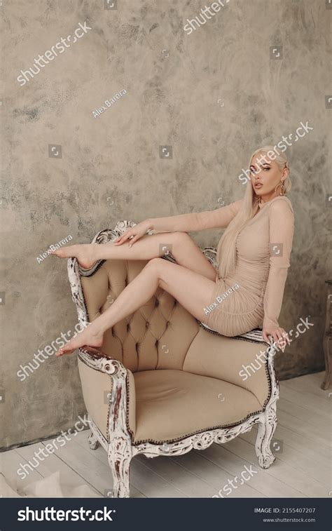 Sexy Beautiful Blonde Model Blue Eyes Stock Photo Shutterstock