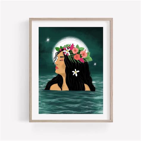 Sirena Art Print Guam Art Print Chamorrita Art Print Tropical Guam