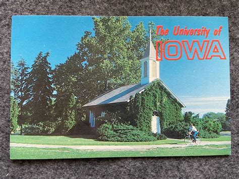 Danforth Chapel The University Of Iowa Iowa City Vintage Postcard Ebay