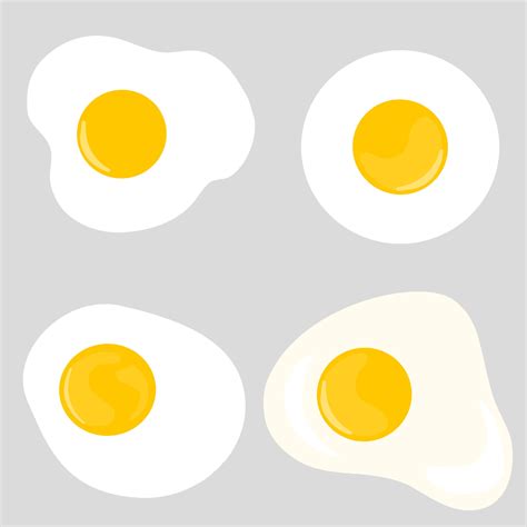 Fried Eggs Collection 23888149 Vector Art At Vecteezy