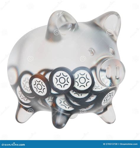 Braintrust Btrst Clear Glass Piggy Bank With Decreasing Piles Of