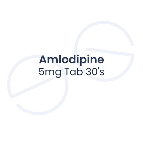 Amlodipine 5mg Tab 30 S Glovida Rx Grx