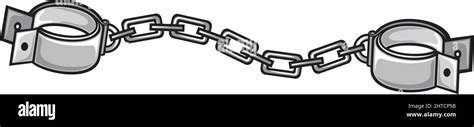 Metal Shackles With Chain Vector Illustration Stock Vector Image And Art Alamy