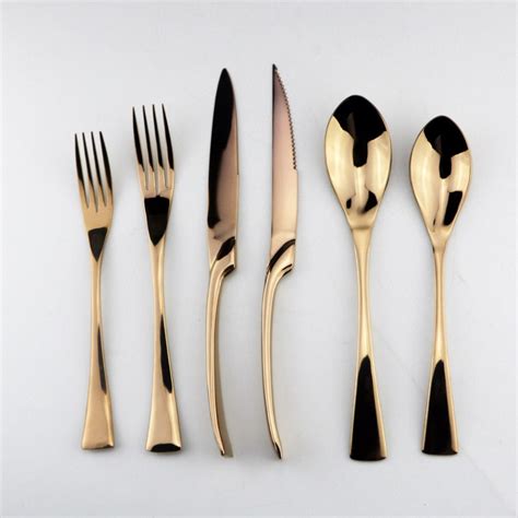 Luxury Rose Gold Flatware Set Urban Kitchen