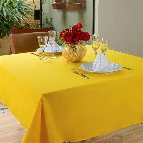 Toalha De Mesa Oxford Lugares M X M Amarela Mercadolivre