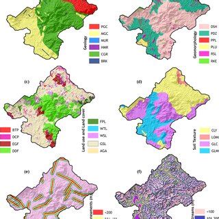 Landslide Conditioning Factors Of The Study Area A Lithology B