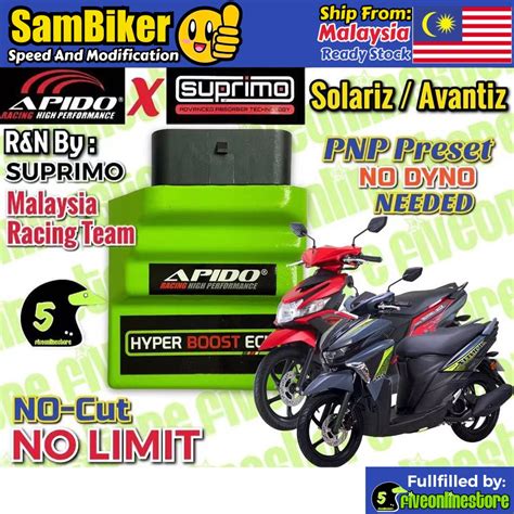 Solariz Avantiz Apido X Suprimo Racing Hyper Boost Ecu Pnp No Dyno No