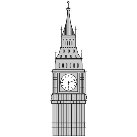 Gray Big Ben Image Free Svg