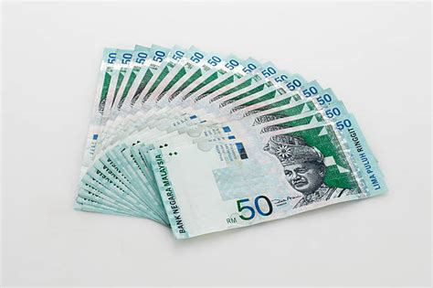 Malaysia Currency Banknotes Rm50 New Fifty Ringgit Stock Photo