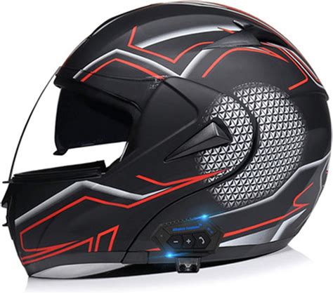 Klapphelm Bluetooth Motorrad Integrierter Bluetooth Helm ECE