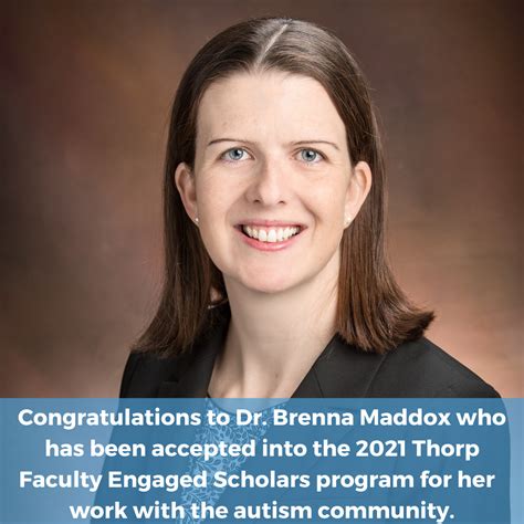 Brenna Maddox Phd Has Been Accepted Into The 2021 Thorp Faculty