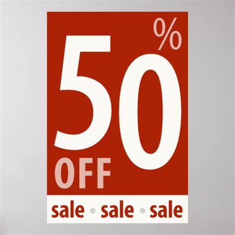 Powerful 50 Off Sale Sign Retail Sales Poster