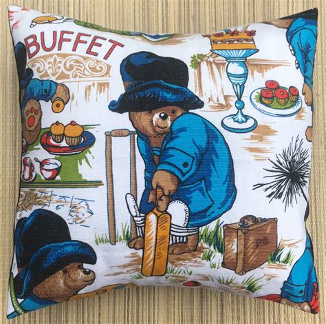 Vintage Paddington Bear Fabric Cushion Collection Birthday Etsy Uk