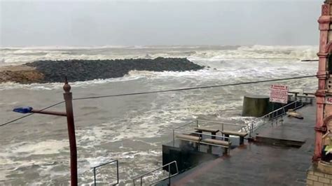 Watch Cyclone Biparjoy Brings High Tides Gusty Winds In Coastal