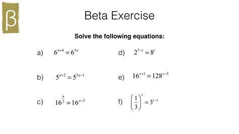 A4i Index Laws And Solving Equations Involving Indices