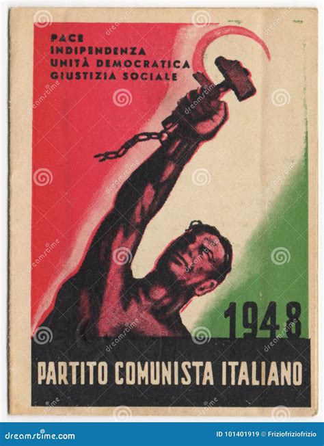 Italian Communist Party Card, PCI, Vintage 1948, Historical Document ...