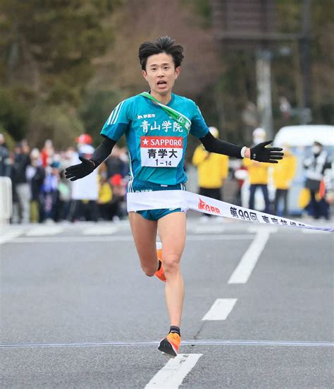 ＜第99回箱根駅伝・往路ゴール＞3位でゴールする青学大5区・脇田（撮影・尾崎 有希） ― スポニチ Sponichi Annex スポーツ