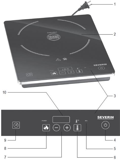 SEVERIN KP 1071 Electric Table Top Hot Plate Induction Hob User Manual