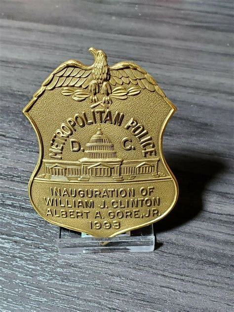 Obsolete Blackington Metropolitan DC Police Inaug.1993 of William J