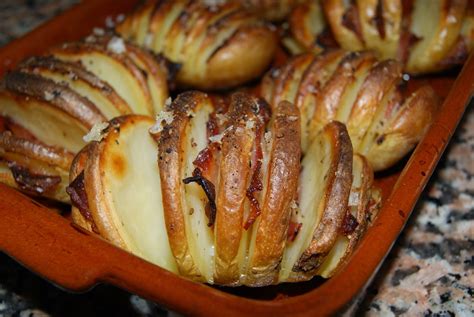 Patatas Hasselback con bacon Qué rico