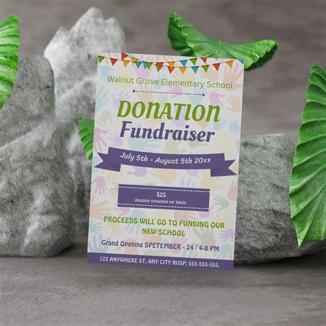 Editable Donation Fundraiser Flyer Template Digital Pta Pto Fundraiser Flyer Printable Church