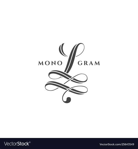 Monogram L Royalty Free Vector Image VectorStock