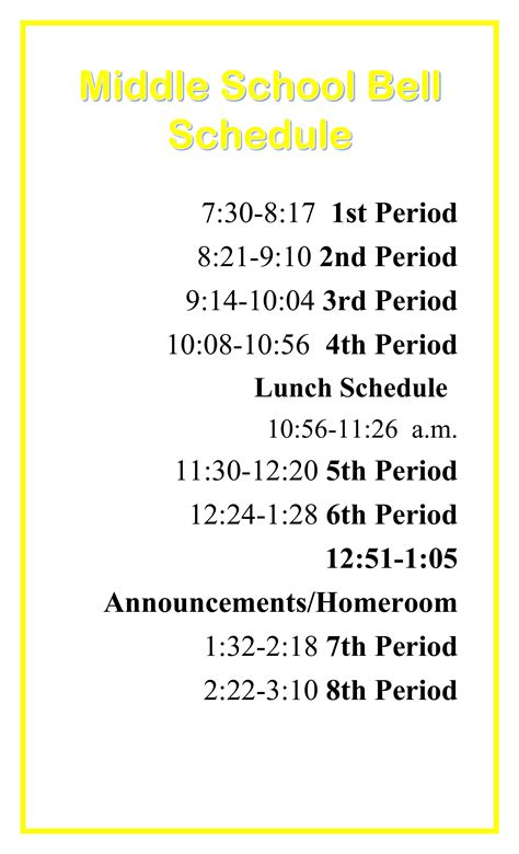 Horizon Middle School Bell Schedule 2024 2025 - blair coralie