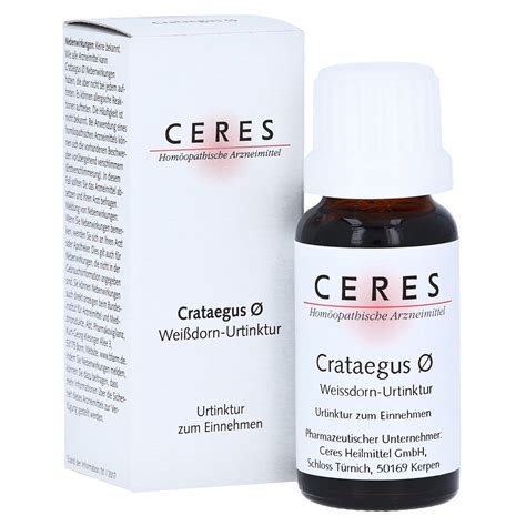 CERES Crataegus Urtinktur 20 Milliliter N1 Online Bestellen Medpex