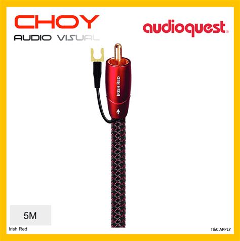 Audioquest Irish Red Subwoofer Cables Meter Choy Audio Visual