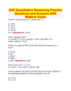 Dat Quantitative Reasoning Conversions Exam Review Docmerit