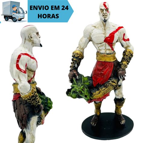 Boneco Kratos Medusa God Of War Colecionaveis Miniatura Estatueta