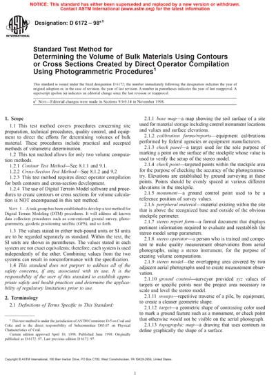 Astm D E Standard Test Method For Determining The Volume Of